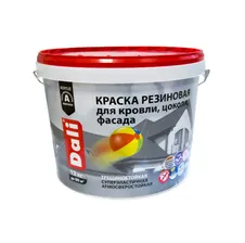 Краска резиновая DALI для кровли, фасада и цоколя терракотовый 12кг