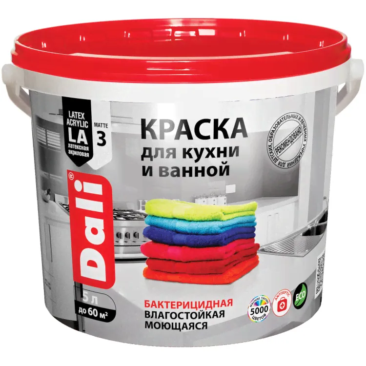 DALI Краска для кухни и ванной моющаяся акриловая-0
