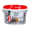 Эмаль для окон дверей акриловая полуматовая белая 3кг DALI