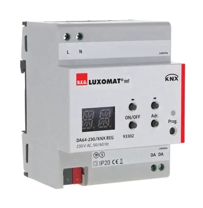 Шлюз KNX/DALI B.E.G. DA64-230/KNX REG (93302)-0