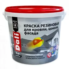 Краска резиновая "Dali" красно-коричневая 6 кг "Рогнеда" 20723
