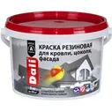 Краска резиновая для кровли, цоколя, фасада Dali Белая (3кг)