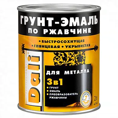 Грунт-эмаль ГРАФитовая "DALI" /черный/ 0,75л Рогнеда-0