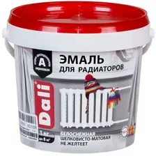 Эмаль акриловая Dali для радиаторов белоснежная - 1 кг