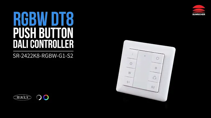 Push Button RGBW DT8 DALI Controller_SR-2422K8-RGBW-G1