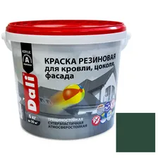 Краска резиновая Dali для кровли, цоколя,фасада коричневая 6 кг