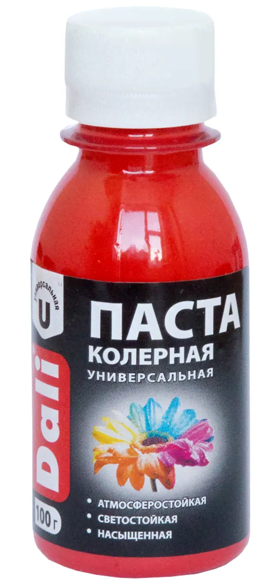 Паста колерная DALI универсальная КРАСНЫЙ 0,1кг