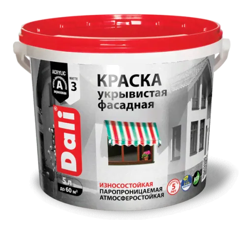 Краска Dali фасадная Укрывистая