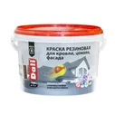 Краска резиновая для кровли, цоколя, фасада Dali Черная (3кг)