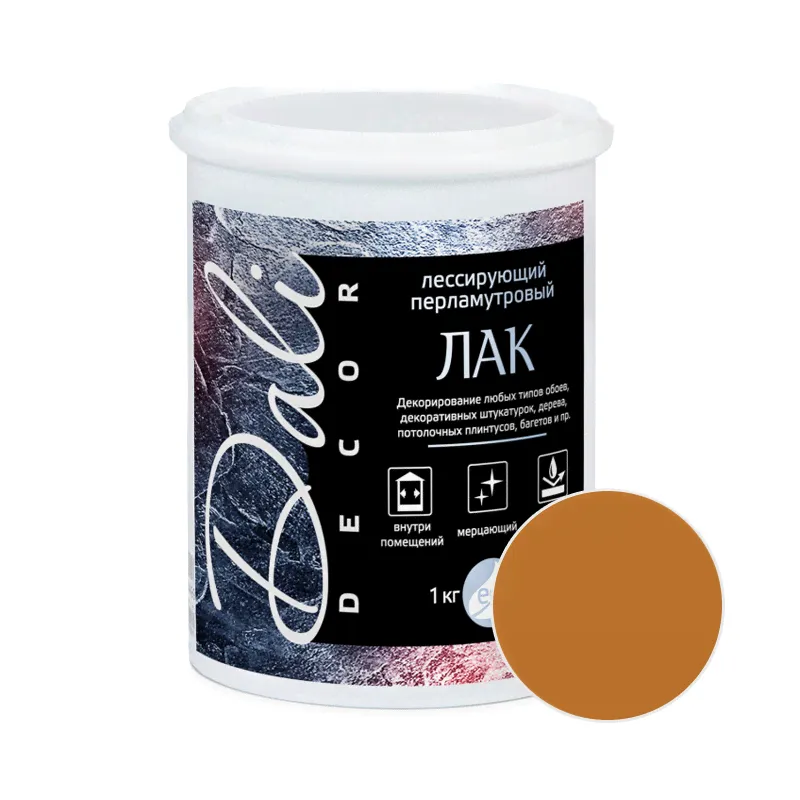 Лак лессирующий DALI Decor Перламутровый Золото 1 кг [060094451]-0
