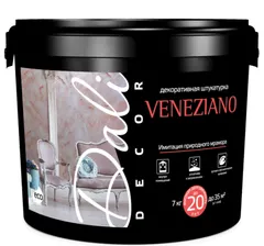 Штукатурка декоративная мраморная Dali-Decor Veneziano белый 7 кг