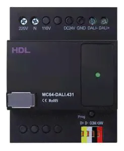HDL-MC64-DALI.431 DIN 64-канальный DALI контроллер, с блоком питания-0