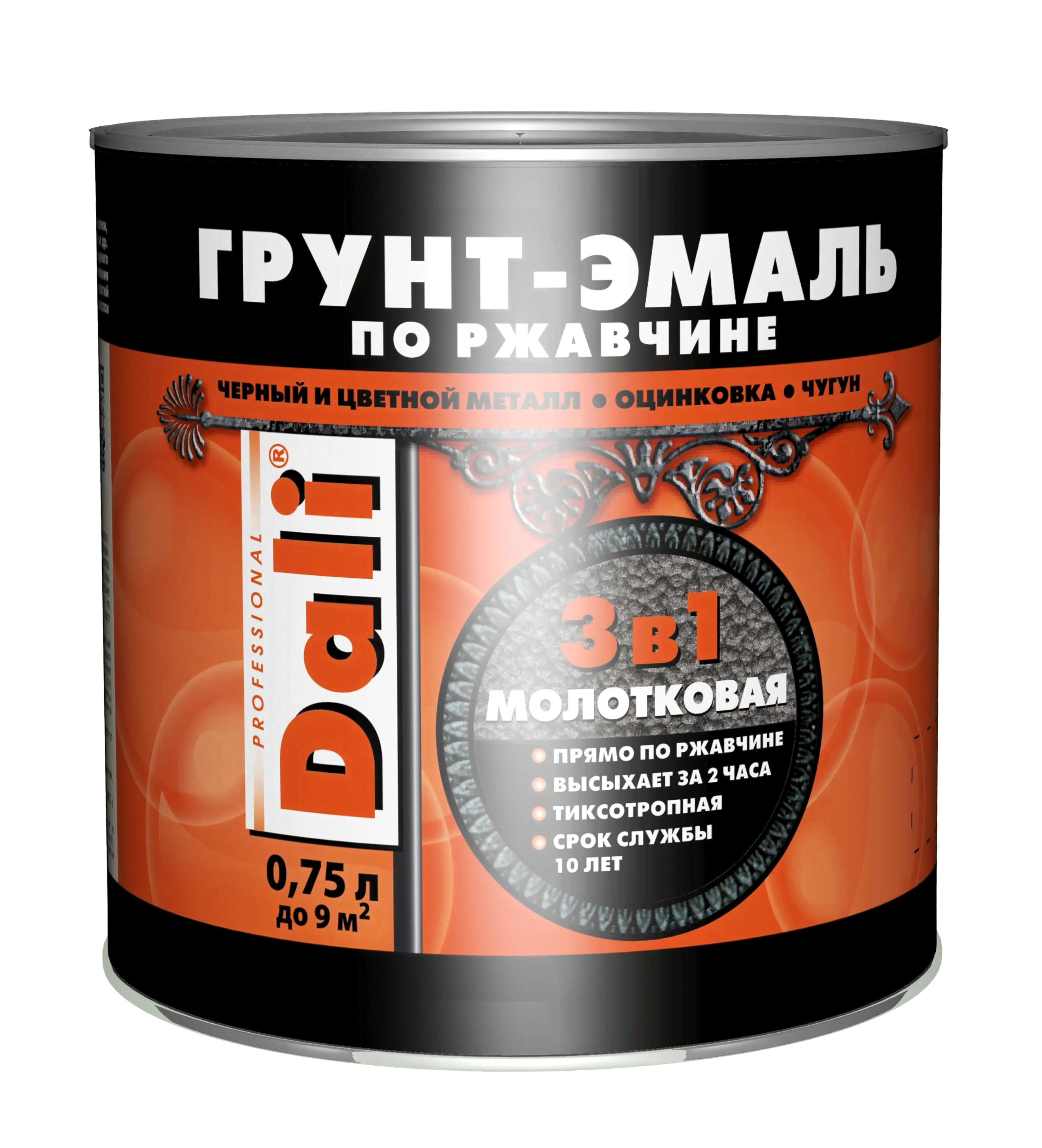 Dali Молотковая грунт-эмаль по ржавчине