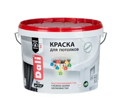 Краска акриловая Dali для потолков Белая 9 л