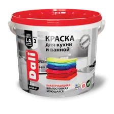 Краска латексная РОГНЕДА 'DALI' для кухни и ванной биозащитная влагостойкая, 5 л 14506